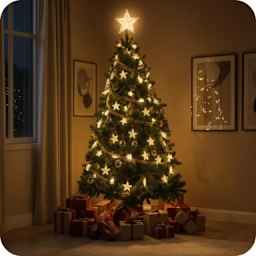 Xmas light decor - Xmas tree lights installation