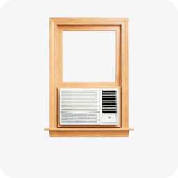 Curtain & window - Window AC frame uninstallation