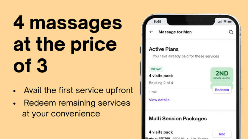Multi Visit Packages - 4 Visits Pack - Any Massage