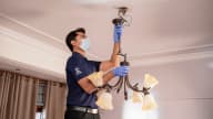 Light - Chandelier installation (more than 6 bulbs)