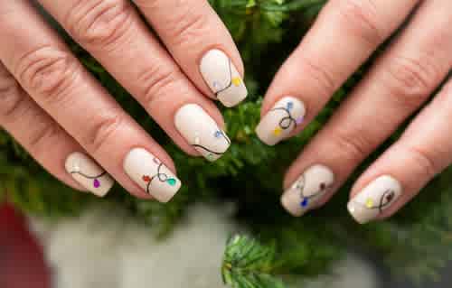 3D Tree Lights Nail Art Design - Urban Company