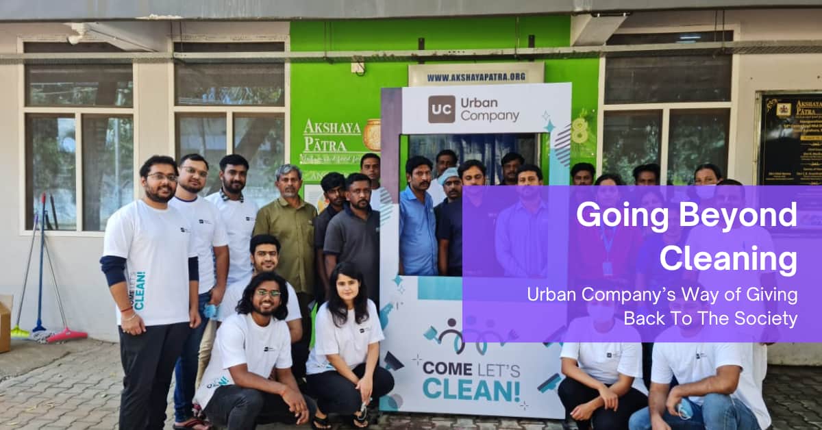 Going Beyond Cleaning: Urban Company’S Way Of Giving Back To The Society