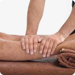 Leg pain relief massage for men