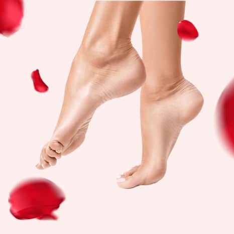 Elysian British rose pedicure