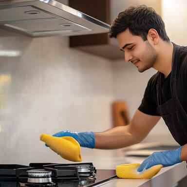 Complete kitchen cleaning