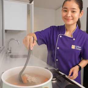 4 visits: Live-out house help