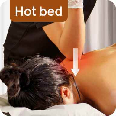 Warm deep tissue pain relief massage