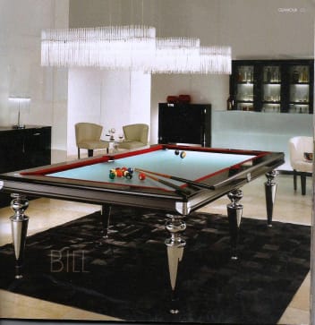 Game Room With Pendant Lights And Marble Flooring By Mauve