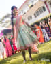 Persian Colored Bridal Short Lehenga With Floral Embroidery by Kabeer Grover Wedding-dresses | Weddings Photos & Ideas