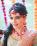 Bridal Mangtikka,Necklace And Earings Entwined With Pink Roses by Kabeer Grover Wedding-photography Bridal-jewellery-and-accessories Bridal-makeup | Weddings Photos & Ideas