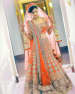 Bridal Lehenga In Orange Shade With Heavy Zardozi Work by Kabeer Grover Wedding-photography Wedding-dresses | Weddings Photos & Ideas
