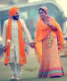 White High Collared Sherwani And Choodidar With Saffron Turban And Stole by Sourab Sharma Wedding-photography Groom-wear-and-accessories | Weddings Photos & Ideas