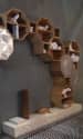 Beehive Designed Living Room Wall Display Unit by Kunal Kshatriya Living-room Modern | Interior Design Photos & Ideas