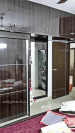 Crescent Brown Wardrobe With Cabinets by eaSyinteRno Bedroom Minimalistic | Interior Design Photos & Ideas