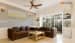 Living Room With Brown Sofa Set And Antique Fan by Furdo.com Living-room Contemporary | Interior Design Photos & Ideas