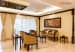 Living Room With Marble Flooring And Artistic False Ceiling by Furdo.com Living-room Vintage | Interior Design Photos & Ideas