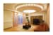 Living Room with Textured Wall and Dome Shaped False Ceiling by Regalias Interiors Living-room Contemporary | Interior Design Photos & Ideas