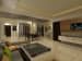 Checked style sofa with colored cushions and marble flooring by Regalias Interiors Living-room Contemporary | Interior Design Photos & Ideas
