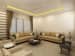 Cream color sofa with color cushions and false ceiling by Regalias Interiors Living-room Contemporary | Interior Design Photos & Ideas