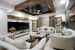 White Sofa Set with Pattern Cushions and False Ceiling by Ramana Rao P V Living-room Modern | Interior Design Photos & Ideas