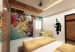 Abstract wall painting and false ceiling in bedroom by Ramana Rao P V Bedroom Contemporary | Interior Design Photos & Ideas