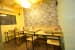 Compact Cafe with Wood Finished Table and Chair by Jayant Arwat Modern | Interior Design Photos & Ideas