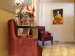 Red Velvet Lounge Chairs With Floral Decor by Saurabh Garg Living-room Contemporary | Interior Design Photos & Ideas