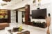 Dark Brown TV Credenza And Living Room Decor by VERSATILE INTERIORS Living-room Modern | Interior Design Photos & Ideas