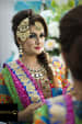 Stunningly Heavy Side Mang Tikka And Meenakari Bridal Set by Rakshith Khurana Bridal-jewellery-and-accessories | Weddings Photos & Ideas