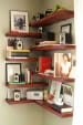 Field Drab Wall With Cherry Wood Shelf by Live Fabulous Living-room Contemporary | Interior Design Photos & Ideas