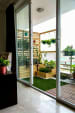 Balcony With Sliding Door And Plant Hangings by Live Fabulous Open-spaces Contemporary | Interior Design Photos & Ideas