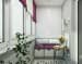 White Purple Sitting Area With Top View by Live Fabulous Indoor-spaces Contemporary | Interior Design Photos & Ideas