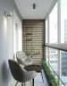 Grey Shaded Balcony With Round Chairs by Live Fabulous Open-spaces Minimalistic | Interior Design Photos & Ideas