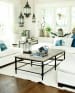 Snow White Shaded living Space With Hanging Light by Live Fabulous Living-room Vintage | Interior Design Photos & Ideas