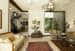 Living Room With Wooden Sofa Lemon Sofa And Traditional Red Carpet by narayan moorthy Living-room Traditional | Interior Design Photos & Ideas