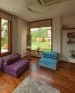 Blue And Purple Cushioned Sofas by narayan moorthy Living-room Minimalistic | Interior Design Photos & Ideas