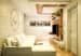 Compact living room design with white L shaped sofa and false ceiling lit by LED lights by Sakina Azher Living-room Modern | Interior Design Photos & Ideas