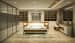 White bedroom with king sized bed,wooden headboard and grey slider door wardrobe by Sakina Azher Bedroom Modern | Interior Design Photos & Ideas