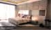 Grey Bedroom With Cushioned Wall And And Marble Floor by Nikita Bonaparte Bedroom Modern | Interior Design Photos & Ideas