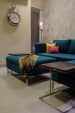 Blue Sectional Sofa Set In Living Room by GC Design Studio Living-room Contemporary | Interior Design Photos & Ideas