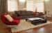 Buff Shaded Living Room With Red Chair And Coyote Sofa by JS Interior Decorator & Designer Living-room Contemporary | Interior Design Photos & Ideas