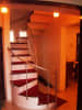 Round Staircase with red ceiling light by K D Mistry Interior Indoor-spaces Modern | Interior Design Photos & Ideas