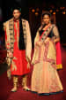 Crimson and Peach Bride and Groom Wear by Shyamal & Bhumika Wedding-dresses Groom-wear-and-accessories | Weddings Photos & Ideas