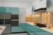 3D design of a Bayside themed Modular Kitchen with white Counter-Tops illuminated by overhead Lighting fixtures by Paramveer Modular-kitchen Modern | Interior Design Photos & Ideas