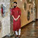 Crimson Shaded Kurta Pyjama by Amaare Groom-wear-and-accessories | Weddings Photos & Ideas