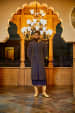Navy Blue Sherwani With Zari Work by Amaare Groom-wear-and-accessories | Weddings Photos & Ideas