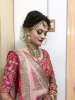 Front Twisted Puffed Bridal Bun And Smokey Eyes With Bold Lips by Patel Pritiben Bridal-makeup Wedding-hairstyles | Weddings Photos & Ideas
