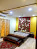 Master Bedroom with Bright Color Scheme and Queen Size Bed by Sarita Sharma Bedroom Modern | Interior Design Photos & Ideas