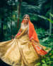 Beautiful Yellow And Gold Lehenga With An Orange Dupatta by Gautam Khullar Wedding-photography Wedding-dresses | Weddings Photos & Ideas