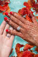 Henna Adorned Hands With Diamond Ring by Sakshi Kumar Bridal-mehendi Bridal-jewellery-and-accessories | Weddings Photos & Ideas